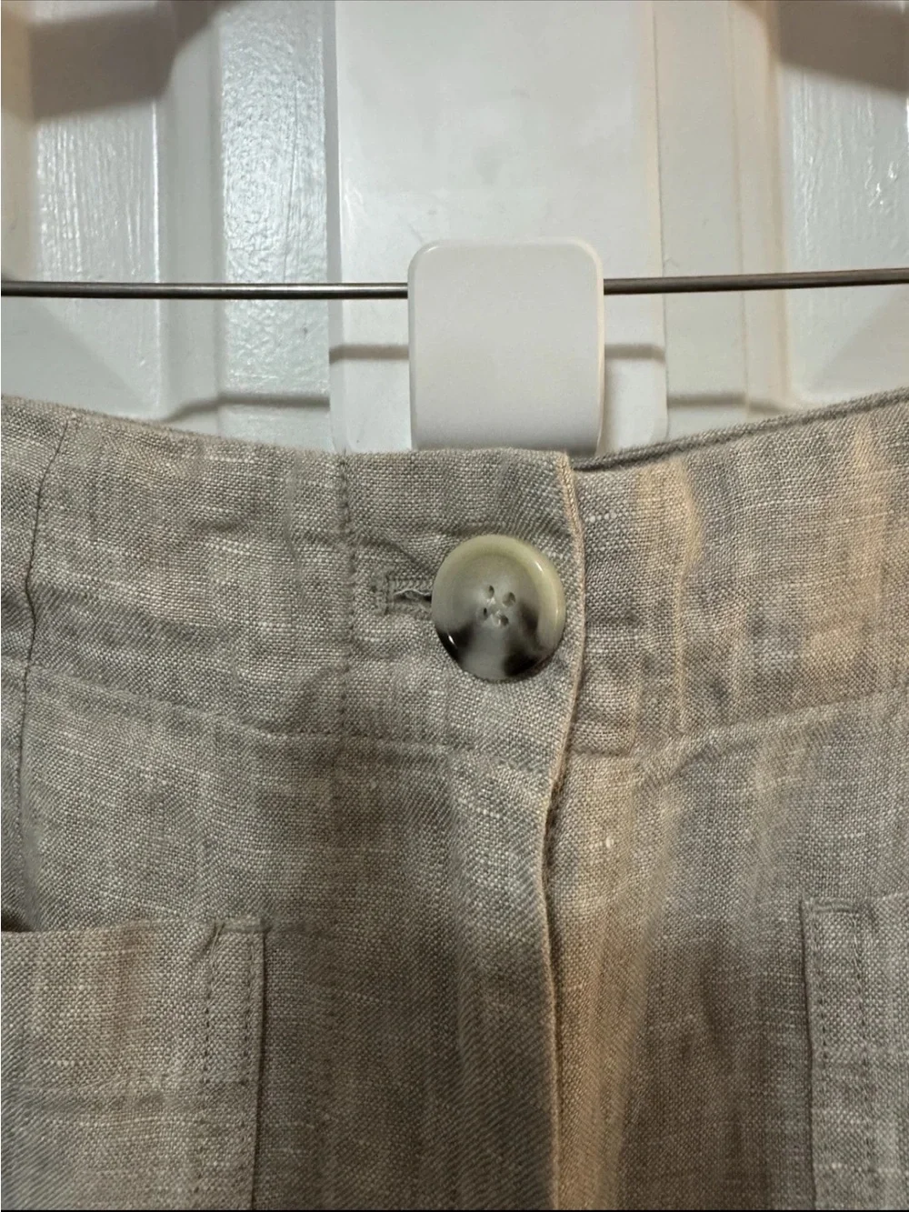 Quince 100% European Linen Patch Pocket Wide Leg Pants Flax Size 8 NWOT